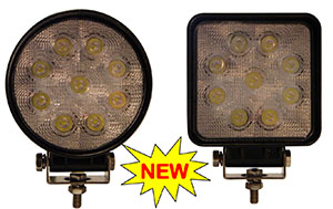 LAP Work Lamps LED - Square or Round - Fixed or Magnetic 
